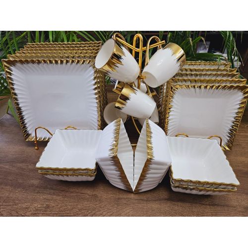 product_image_name-Generic-24 Pieces Gold rimmed trendy  dinner sets. -1
