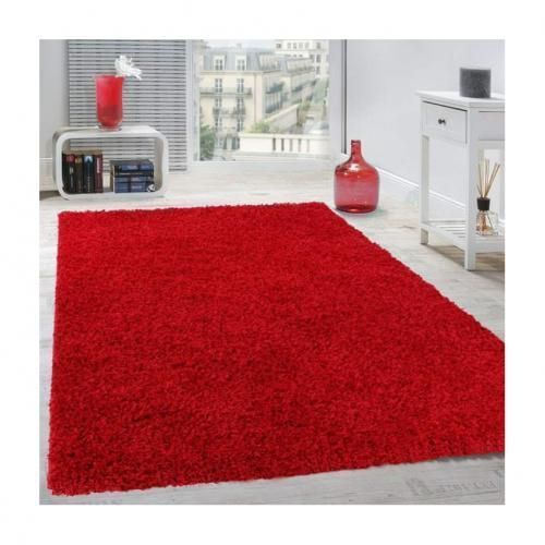 Fashion 7by10 Red Fluffy Carpet 33050601, Red Fluffy Rug