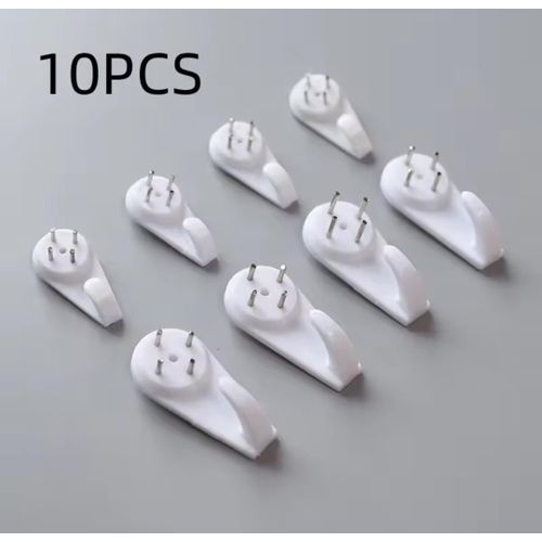 product_image_name-Generic-10pcs Plastic Wall hooks, traceless hooks light tapping-1