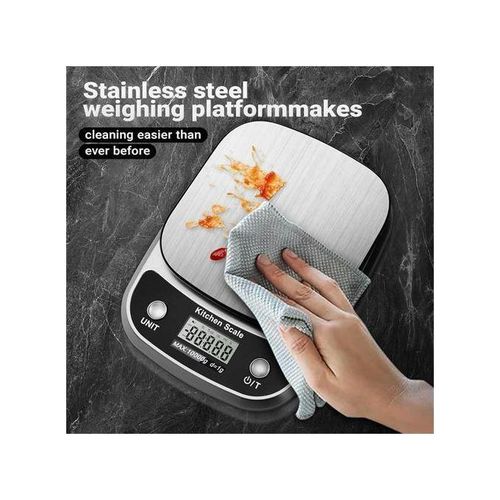 product_image_name-Generic-Multi-measuring kitchen scale, high-precision stainless steel LED digital scale - 10kg 1g-4