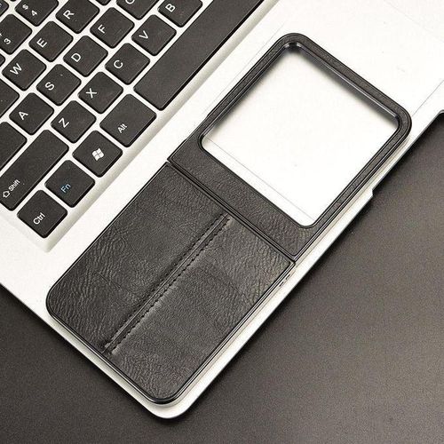 product_image_name-Generic-For Tecno Phantom V Flip2 high-end luxury leather phone case Black-1