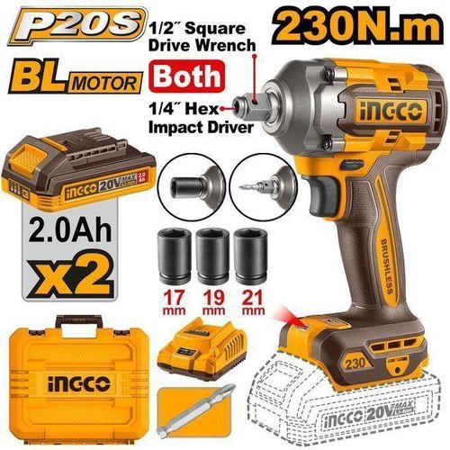 product_image_name-Ingco-CIWLI20236 Cordless impact driver & wrench 20V-1