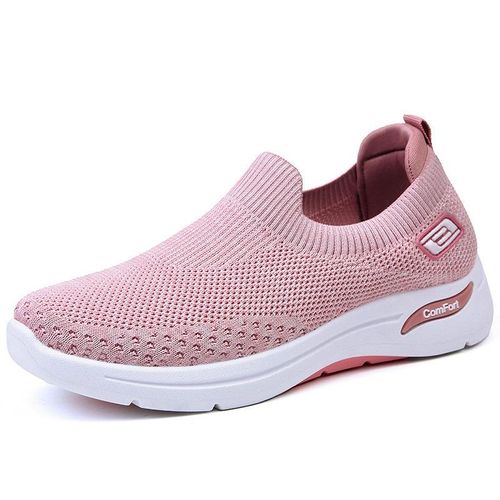 Fashion Sock Sneakers Stretch Knitted Women Breathable Sneakers Slip-on ...