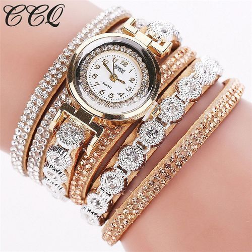 Fashion Analog Women Quartz Rhinestone Bracelet Watch @ Best Price