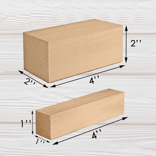 Generic 5 Pcs Carving Wood Blocks Whittling Wood Blocks Basswood Carving  Blocks Unfinished Soft Wood Set for Carving Beginners