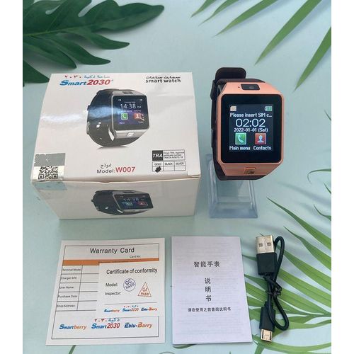 product_image_name-Generic-Smart2030 W007 Smartwatch with Built-in Camera and SIM Slot – Black-1