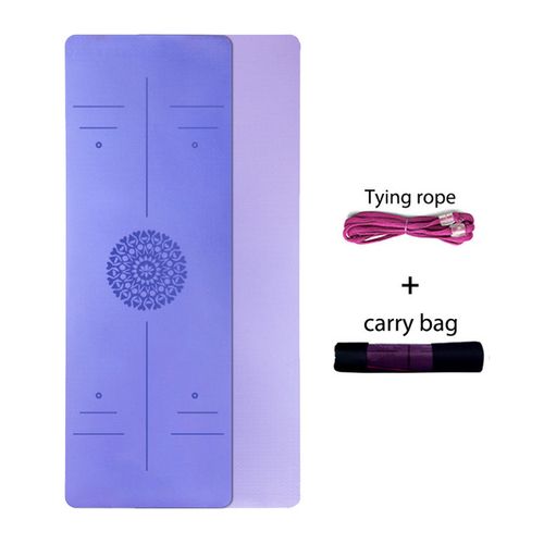 Buy High Foaming TPE Yoga Mat with Carrying Bag (6mm) at Best