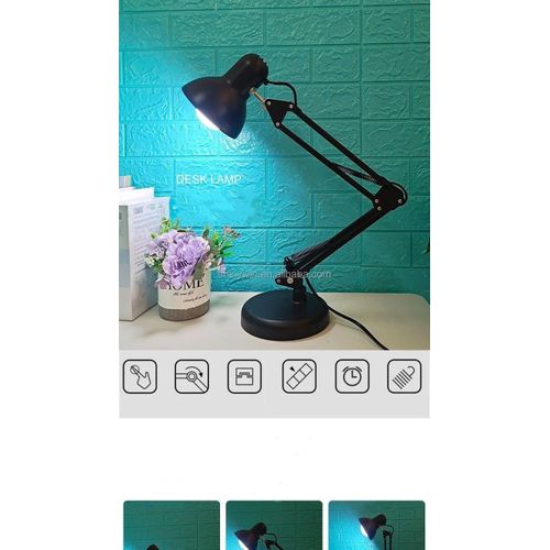 product_image_name-Generic-Adjustable Architect Desk Lamp E27 Clamp On LED Reading Study Table Light for Students Office Dorm AC230V 40W-2