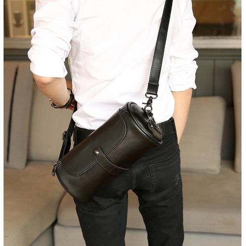Fashion Brand Hot Sale Bucket Men Bags Vintage Small Shoulder Bag Pu Leather Mens Messenger Bag Cylinder Men s Crossbody Bags Male Black Best Price Online Jumia Kenya