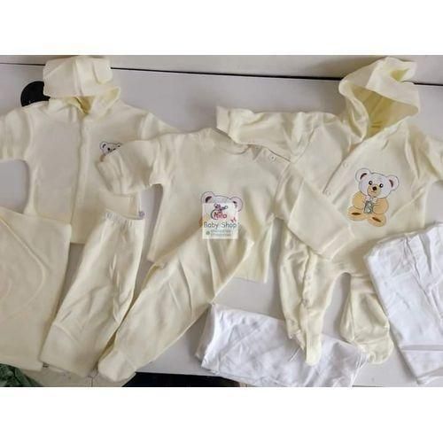 product_image_name-Fashion-8PCS UNISEX NEWBORN BABY RECEIVING SET Cream-1