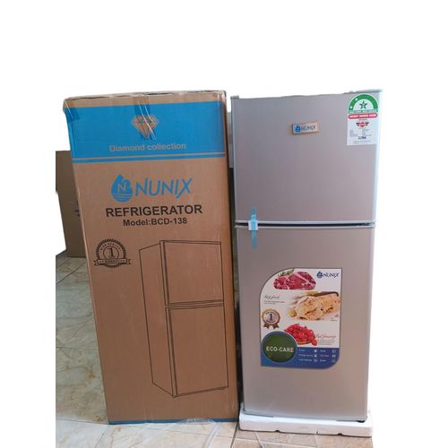 product_image_name-Nunix-Energy Saver Double Door Fridge 138l with defrost function- Silver -2