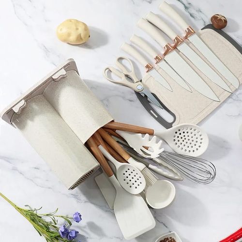 popular silicone 19pcs kitchen utensil set