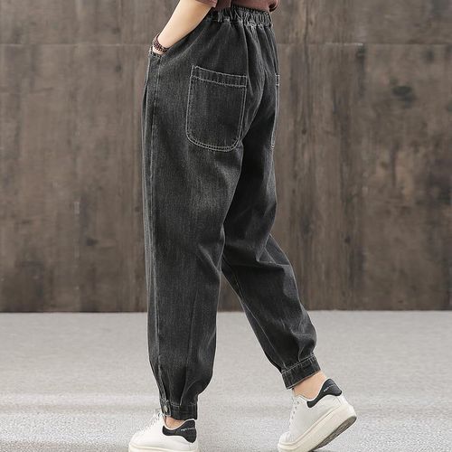 Fashion (blue)Oversized Casual Baggy Jogger Jeans Women 2022