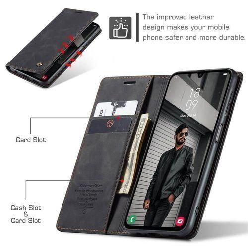 product_image_name-Caseme-Black Soft Leather Wallet Flip Cover Case For Samsung Galaxy A05's-3