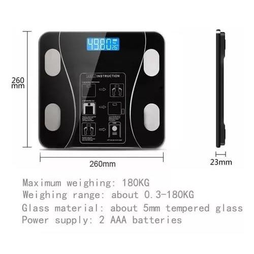 product_image_name-Generic-0.2 To 180kg Smart Digital Bluetooth Weighing Scale-3