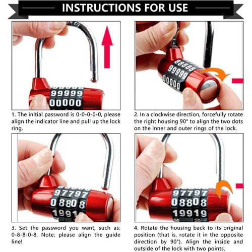 product_image_name-Generic-Stellar 5 Digit Combination Lock Resettable Password Padlock for Home and Office-4