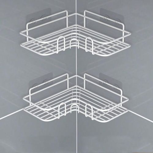 product_image_name-Generic-Metallic cornet triangular bathroom/ kitchen shelves-2