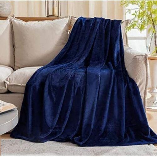 product_image_name-Generic-Super Warm & Cozy Fleece Blanket Size- Navy Blue-1
