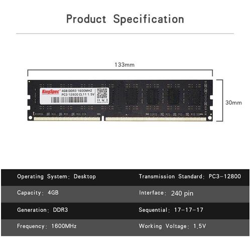 Desktop Computer, Memory Size (RAM): 4GB