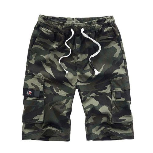 Generic Mens Long Khaki Cargo Shorts Breeches Three Quarter