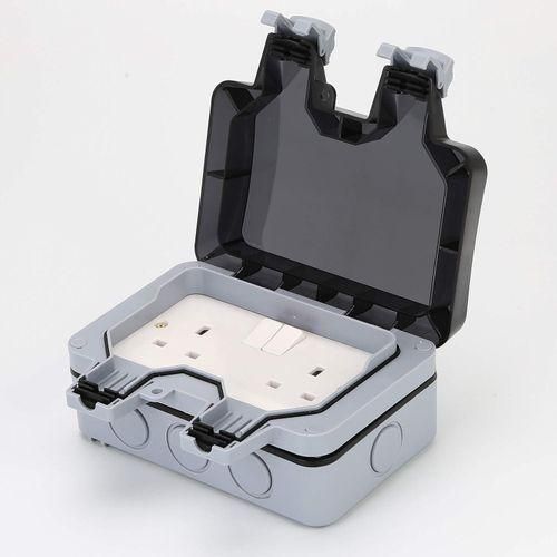 product_image_name-MODI-Twin Waterproof Socket 13Amps IP66 Weather Proof Twin Outdoor Socket-3