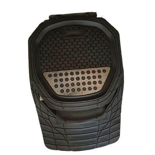 product_image_name-Generic-Black 5pcs Set Car Mat With Silver PaTCH-1