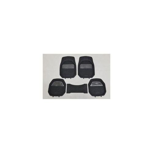 product_image_name-Generic-Black 5pcs Set Car Mat With Silver PaTCH-2
