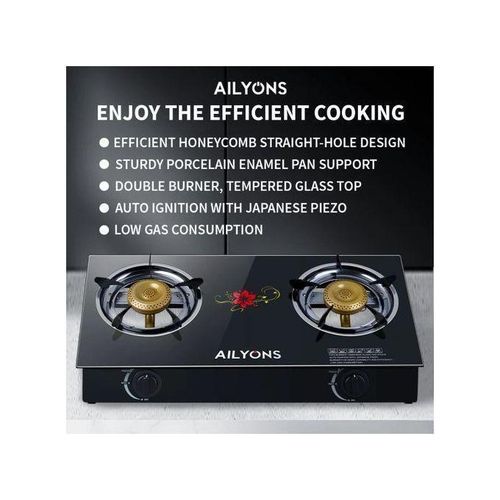AILYONS Two/ Double Burner Table Top Cooker With A Strong Glass Top ...