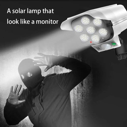 product_image_name-Solar Light-Dummy Camera 180Watts Solar Powered Simulation Monitoring Induction FLOODLIGHT with Red Warning Light-4