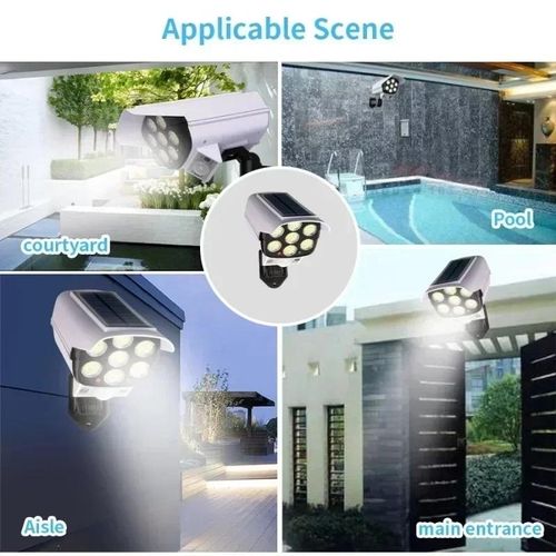 product_image_name-Solar Light-Dummy Camera 180Watts Solar Powered Simulation Monitoring Induction FLOODLIGHT with Red Warning Light-6