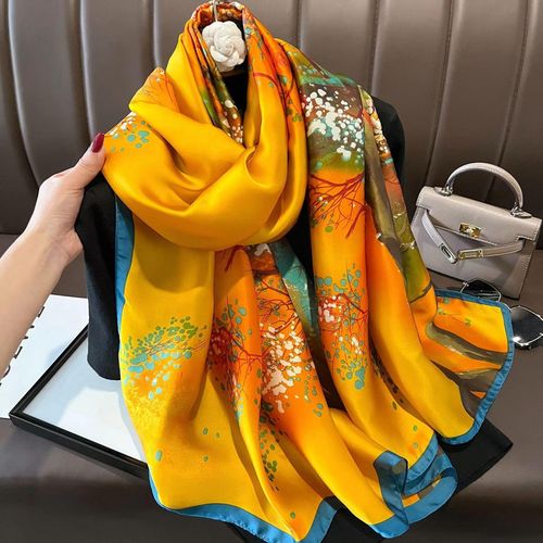 Generic Fashion Women s Satin Pattern Luxury Scarf Shawl Ladies Silk Headscarf Best Price Online Jumia Kenya