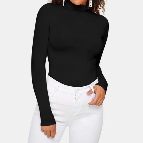 Fashion (White With Fleece)Autumn Winter Thermal Underwear Turtleneck  Bottoming Shirt Top For Women Thin Solid Color T-shirt Long Sleeve Inner  Wear 2022 SMA @ Best Price Online
