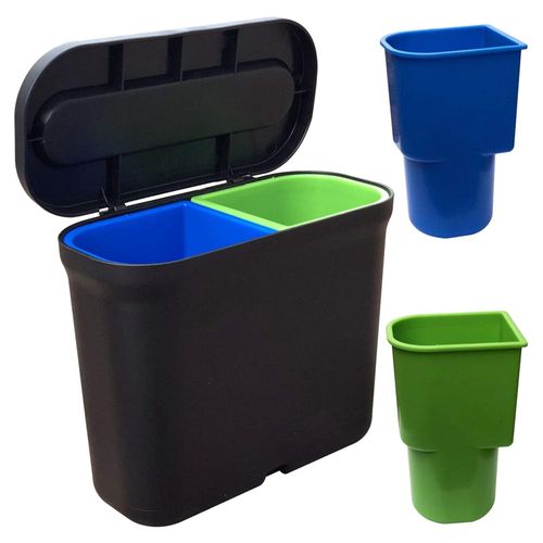 Generic Car Trash Can with Lid, Car Cup Holder Trash Can 3 in 1 Multi to Function  Car Trash Bag Car Trash Can Mini Office Trash Can @ Best Price Online