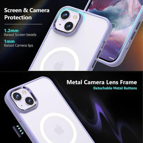 product_image_name-Magsafe2- For Apple iPhone 15 Pro Max (6.7") Compatible with  Translucent Matte Back Shockproof Phone Case Cover by Xpression --5