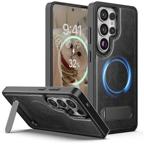 product_image_name-Magsafe2- S26 Ultra back cover leather (Black-1