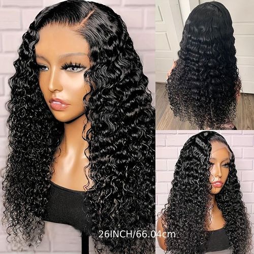 Generic Brazilian Deep Wave Lace Front Wig HD Transparent 4x4 Closure Human Hair Wigs Fo Best Price Online Jumia Kenya
