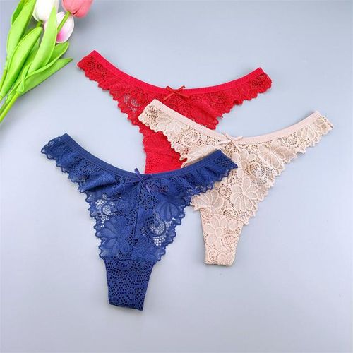 Fashion 3Pcs Beautiful Soft Lace Panty Seamless Women Underwear