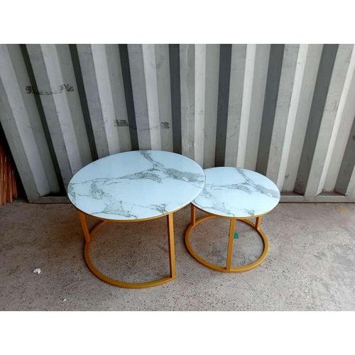 Generic Marble nesting coffee table glass effect white Best Price Online Jumia Kenya