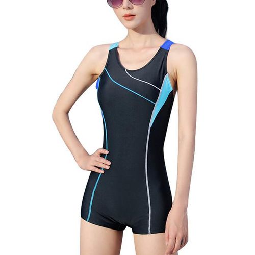 Generic Womens Swimsuit One Piece Swimming Jumpsuit U Neck Straps Cross At Rear Short Jumpsuit Bodysuit Beach Pool Swimming Bathing Suit Black B Best Price Online Jumia Kenya