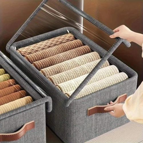 product_image_name-Generic-Collapsible Fabric Storage Organizer with Cover – Foldable Closet & Drawer Storage-1