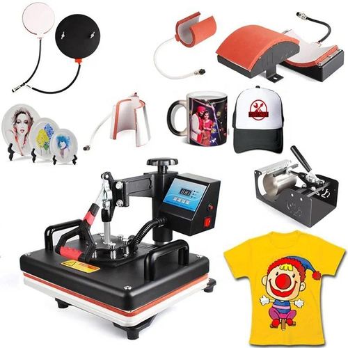 product_image_name-Generic-8 in 1 Sublimation Machine Thermal Transfer Stamping T-Shirt Cup Plate Mug Semi-Automatic Heat Press Printing Machine-1