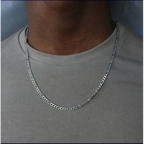 Fashion Silver Plated Chain Men Figaro Necklace Nice @ Best Price ...