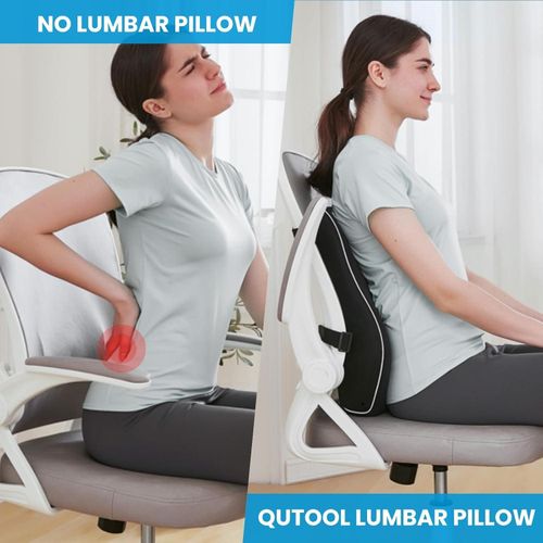 product_image_name-Generic-Memory Foam Backrest Cushion – Ergonomic Lumbar Support for Office, Car & Home-4