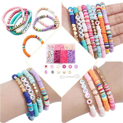 Generic Soft Polymer Clay Beads Spacer Letter Bead DIY Bracelet