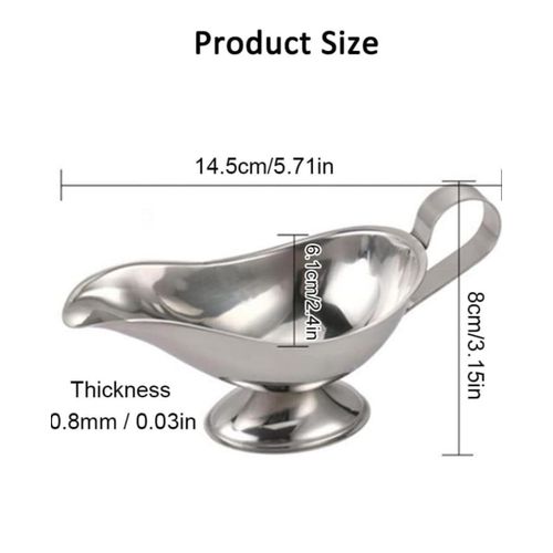 product_image_name-Generic-Stainless Steel Gravy Boat / Sauce Server - Durable Tableware Jug For Gravies, Sauces & Dressings-2