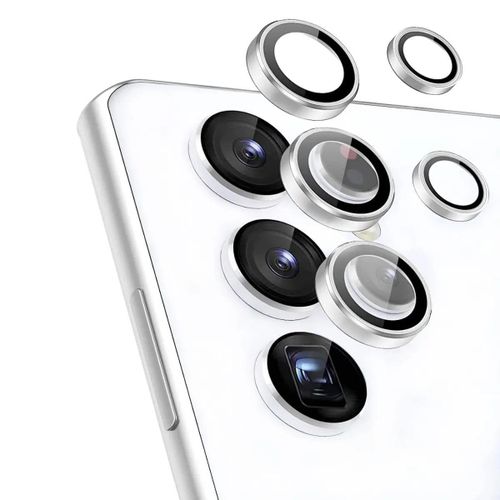 product_image_name-Generic-Samsung Galaxy S22 Ultra Phone Case, Silver Metal Ring Camera Lens Protector for Enhanced Protection-1