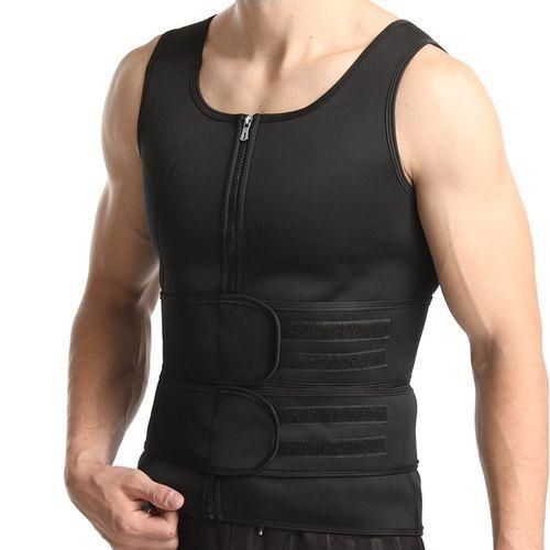 Fashion (Black,)Men Body Shaper Waist Trainer Sauna Suit Sweat Vest  Slimming Underwear Weight Loss Shirt Fat Burner Workout Tank Tops Shapewear  MAA @ Best Price Online