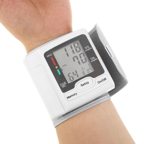 AlphagoMed LCD Upper Arm with Cuff Digital Sphygmomanometer Pulse Rate/2  User Mode/90 Data Memory/IHB Indicator CE & FDA & ROHS Approved 