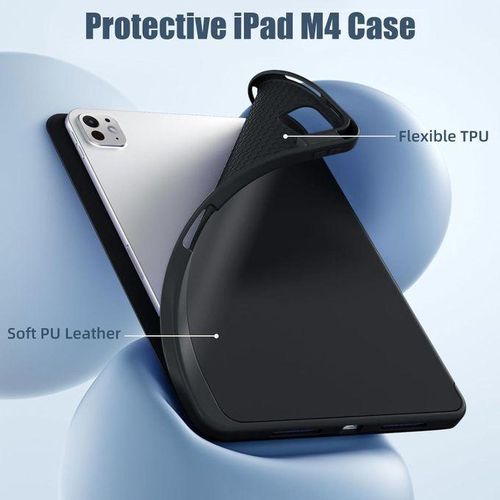 product_image_name-Kaku Designs- For IPad Pro 11 Case (M2) 2022/2021/2020 With Inbuilt Pencil Holder Slot -Full Body Protection With Auto Wake/Sleep Function, Soft TPU Back Cover For 2022 IPad Pro 11 Inch(Black)-2