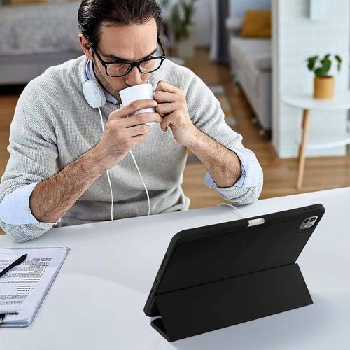 product_image_name-Kaku Designs- For IPad Pro 11 Case (M2) 2022/2021/2020 With Inbuilt Pencil Holder Slot -Full Body Protection With Auto Wake/Sleep Function, Soft TPU Back Cover For 2022 IPad Pro 11 Inch(Black)-5